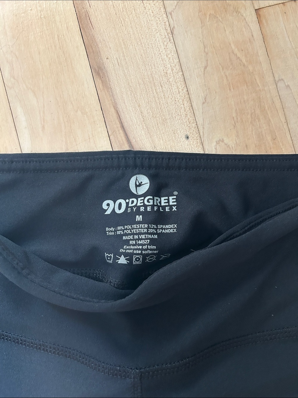 90 Degree By Reflex Black and White Heart-Back Ladies' Active Leggings - Picture 4 of 5
